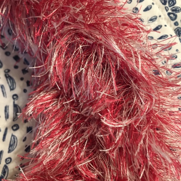 Pink scarf with white flecks. 58” x4” - Picture 3 of 3